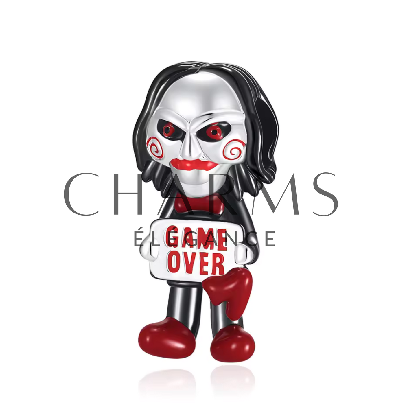 Charm "Saw" — L'ultime défi avec pancarte "Game Over" - Charms Élégance